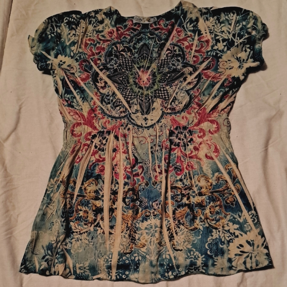 Vibrant Babydoll Top